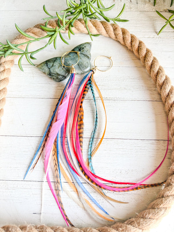 Long Feathered Earrings